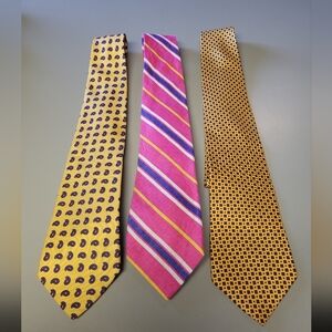 Lauren Ralph Lauren Yellow, Pink, and Gold Ties
